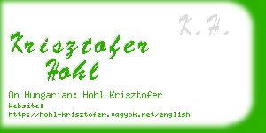 krisztofer hohl business card